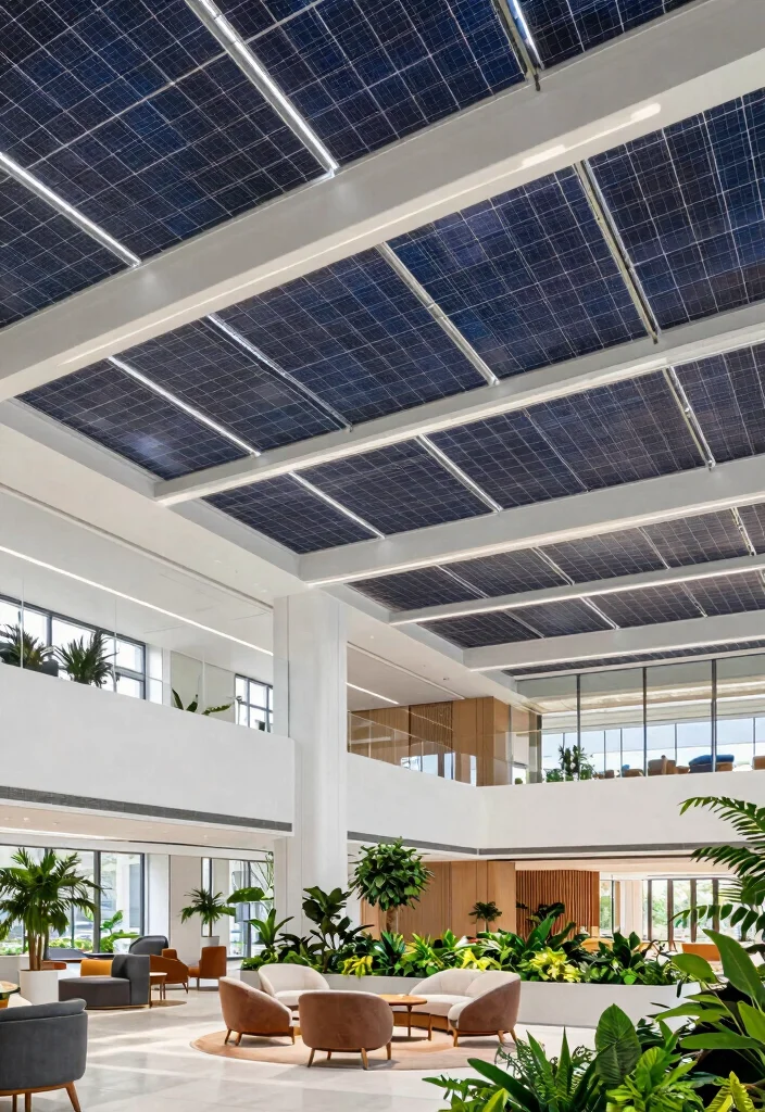18 Lobby Ceiling Design 2026 Trending Ideas That Make a Grand First Impression - 18. Solar Panel Ceilings 1