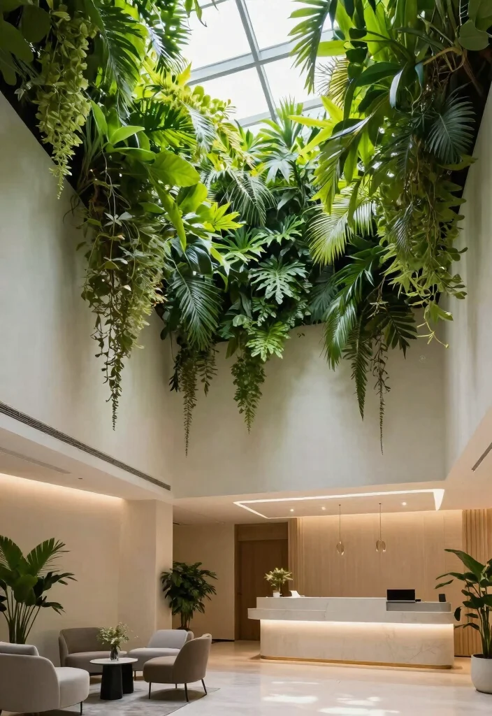 18 Lobby Ceiling Design 2026 Trending Ideas That Make a Grand First Impression - 2. Living Green Ceilings 1