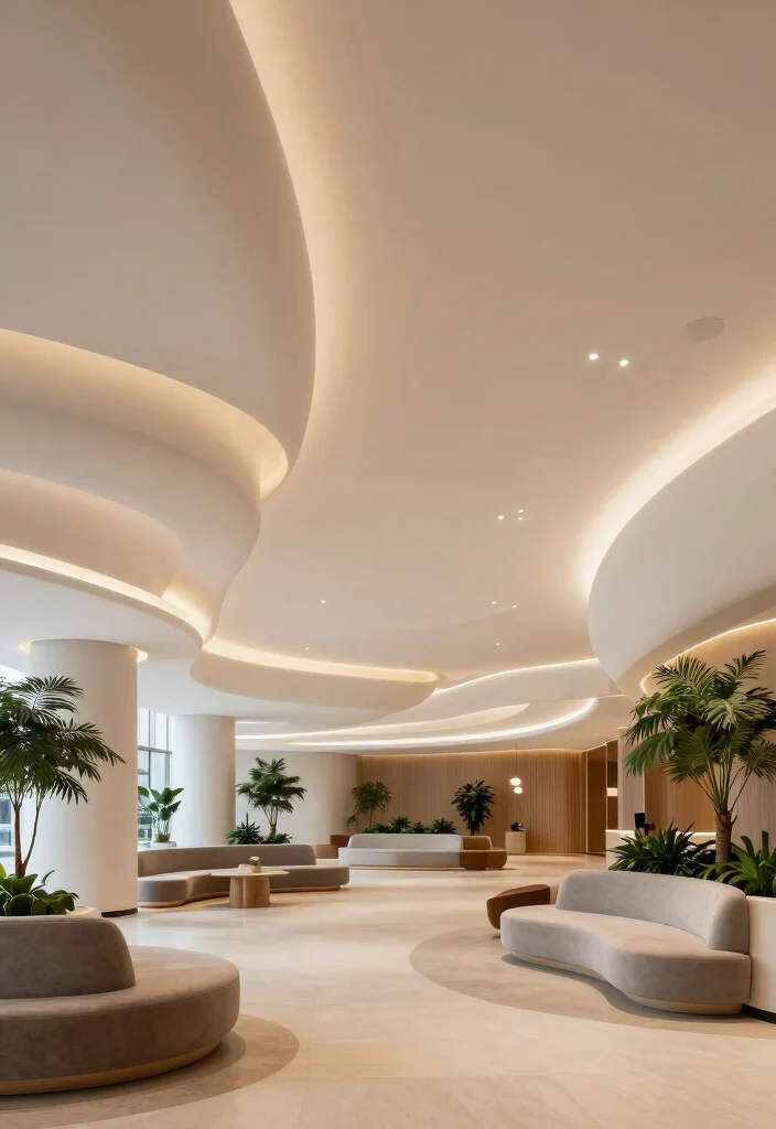 18 Lobby Ceiling Design 2026 Trending Ideas That Make a Grand First Impression - 8. Curved Ceilings 1