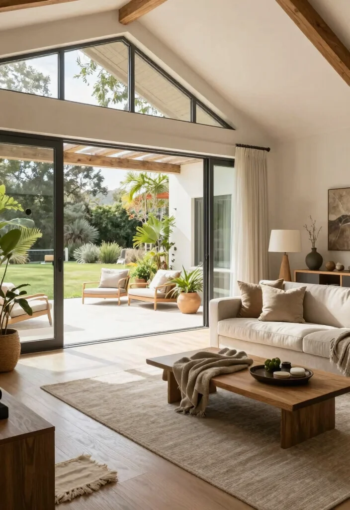 18 Modern Farmhouse Living Room Ideas With Warm Minimal Vibes 13 18 Modern Farmhouse Living Room Ideas With Warm Minimal Vibes - 13. Indoor/Outdoor Flow 1