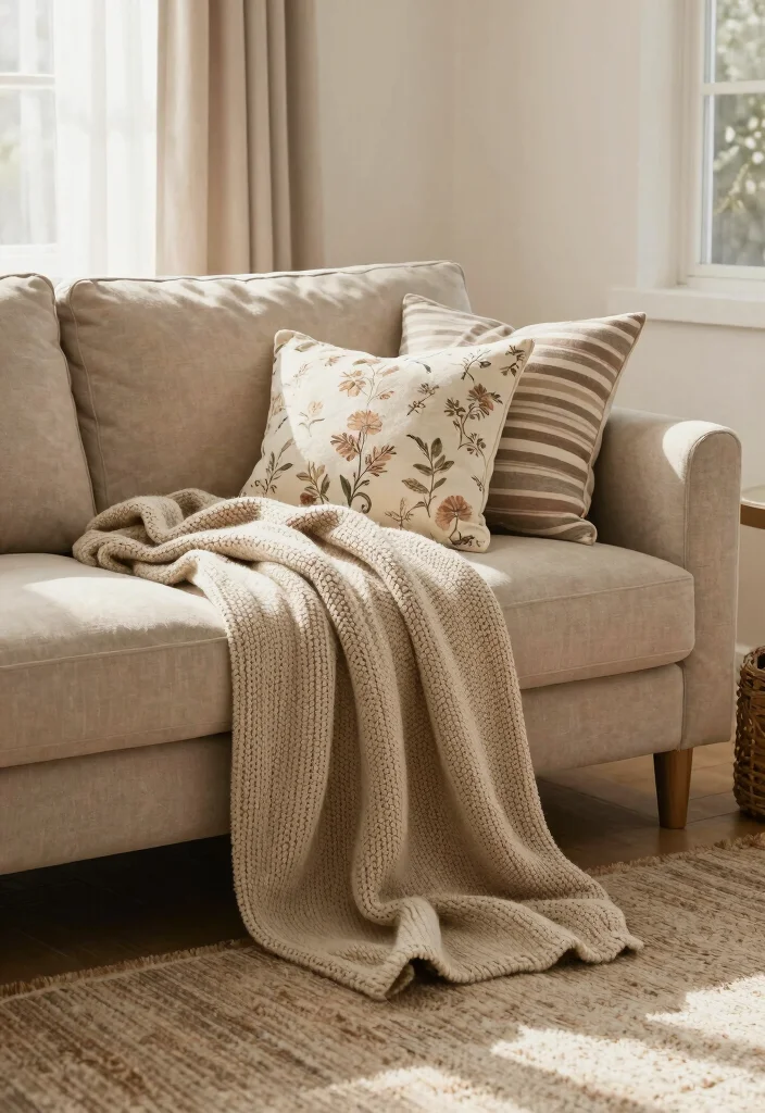 18 Modern Farmhouse Living Room Ideas With Warm Minimal Vibes 3 18 Modern Farmhouse Living Room Ideas With Warm Minimal Vibes - 3. Cozy Textiles 1