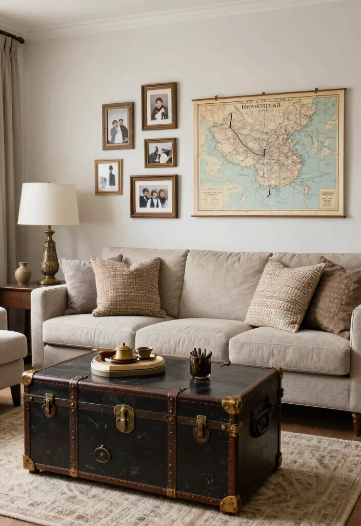 18 Modern Farmhouse Living Room Ideas With Warm Minimal Vibes 9 18 Modern Farmhouse Living Room Ideas With Warm Minimal Vibes - 9. Vintage Finds 1