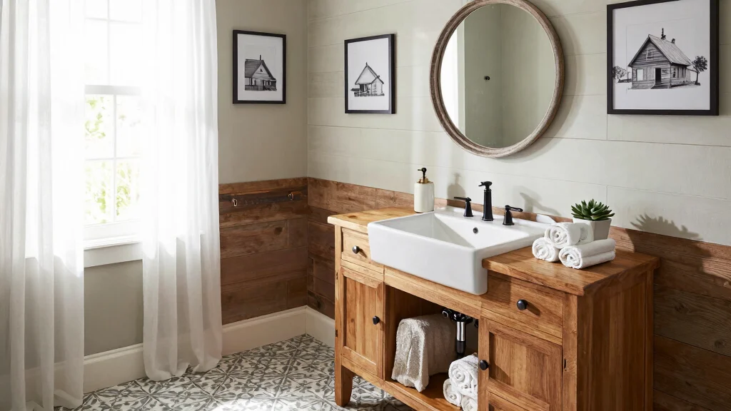18 Modern Farmhouse Powder Room Ideas With Chic Details