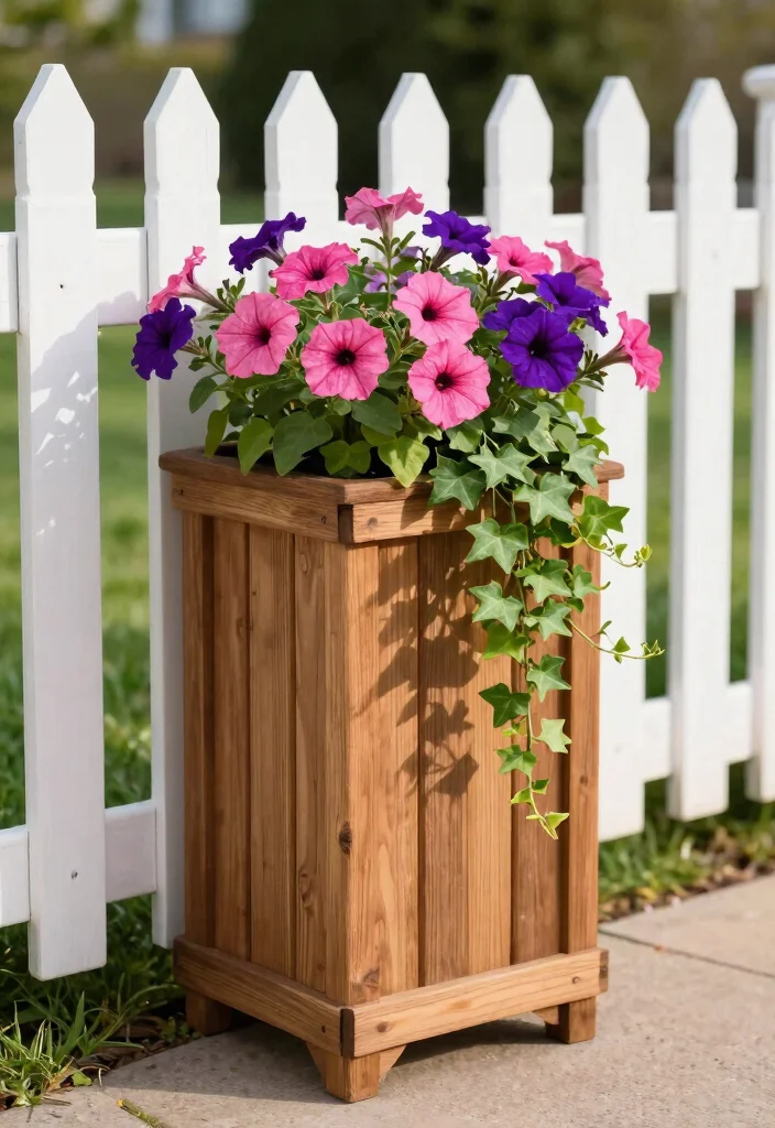 18 Planter Boxes Front Yard Ideas With Lush Layers 1 18 Planter Boxes Front Yard Ideas With Lush Layers - 1. Wooden Vertical Planter Box 1