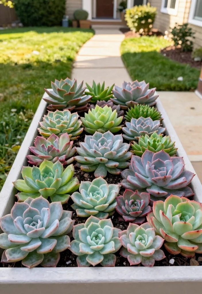 18 Planter Boxes Front Yard Ideas With Lush Layers 15 18 Planter Boxes Front Yard Ideas With Lush Layers - 15. Succulent Garden Boxes 1