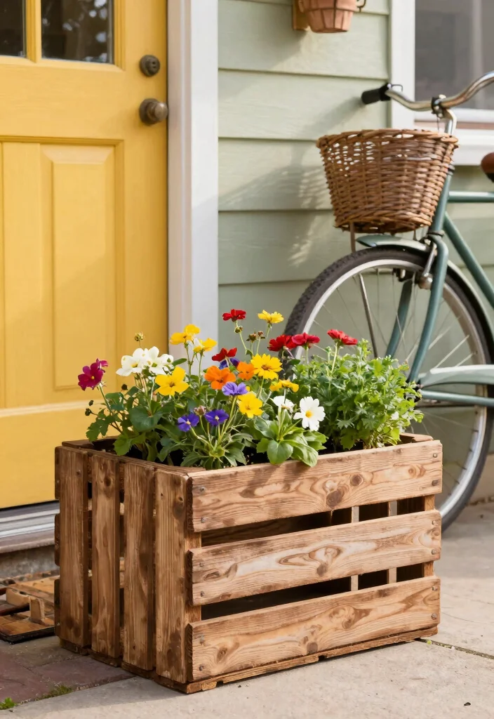 18 Planter Boxes Front Yard Ideas With Lush Layers 5 18 Planter Boxes Front Yard Ideas With Lush Layers - 5. Repurposed Materials 1