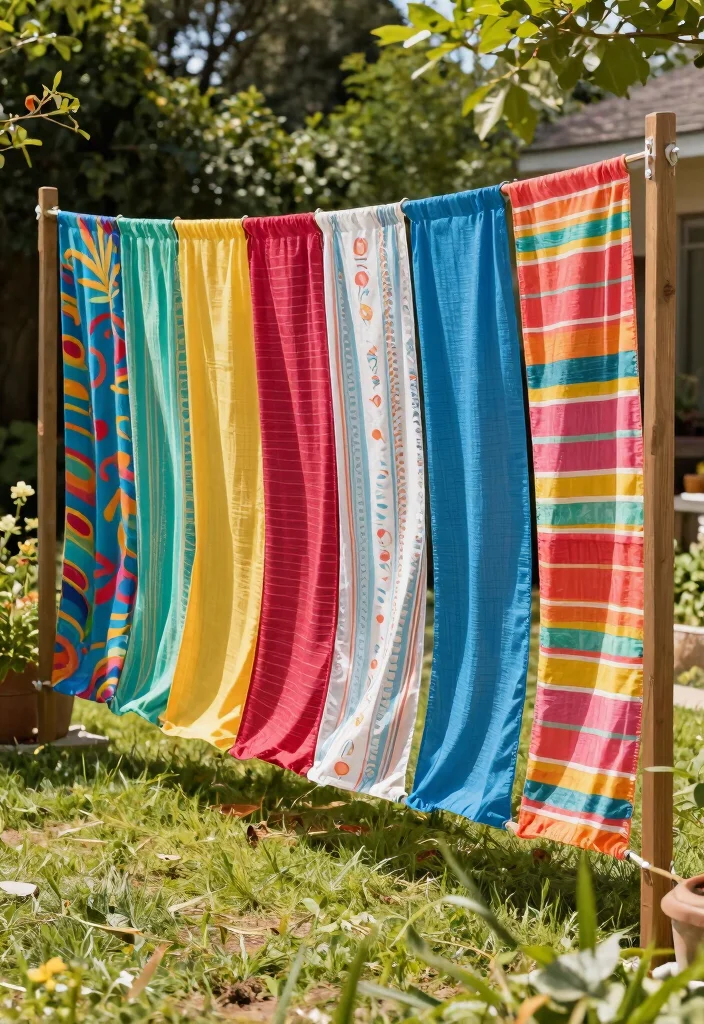 18 Small Fence Front Yard Ideas With Cute Boundaries - 18. Customizable Fabric Fence 1