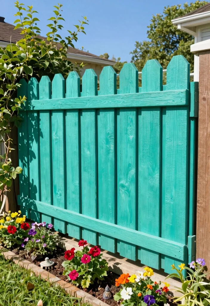 18 Small Fence Front Yard Ideas With Cute Boundaries - 5. Painted Wooden Fence 1