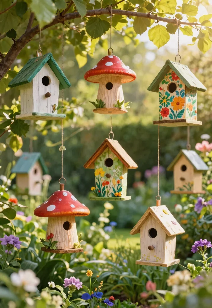 18 Whimsical Front Yard Ideas With Playful Details 10 18 Whimsical Front Yard Ideas With Playful Details - 10. Playful Birdhouses 1