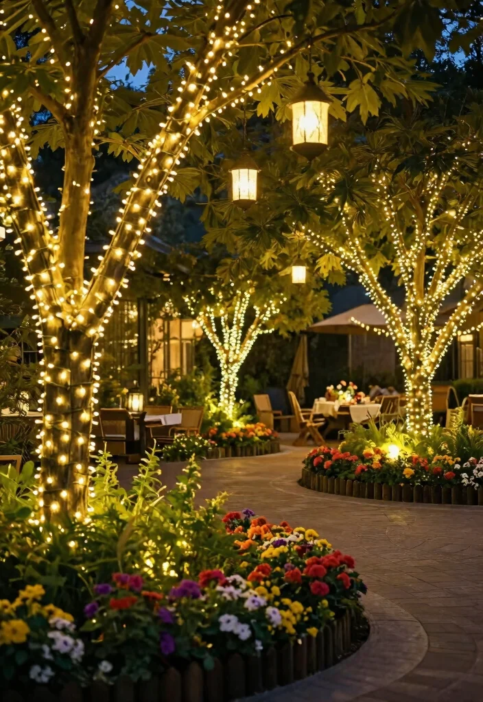 18 Whimsical Front Yard Ideas With Playful Details 11 18 Whimsical Front Yard Ideas With Playful Details - 11. Garden Twinkle Lights 1