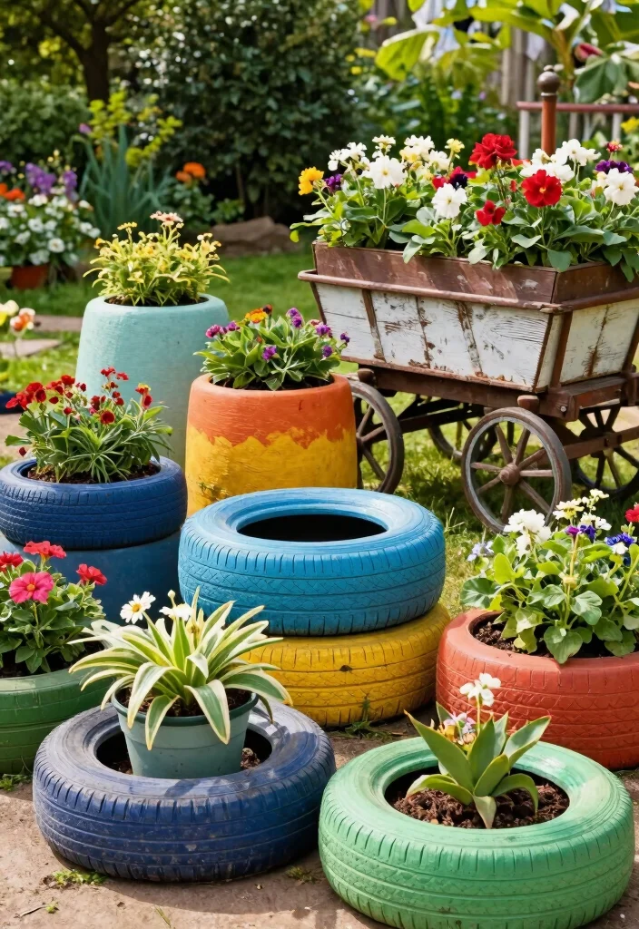 18 Whimsical Front Yard Ideas With Playful Details 3 18 Whimsical Front Yard Ideas With Playful Details - 3. Playful Planters 1