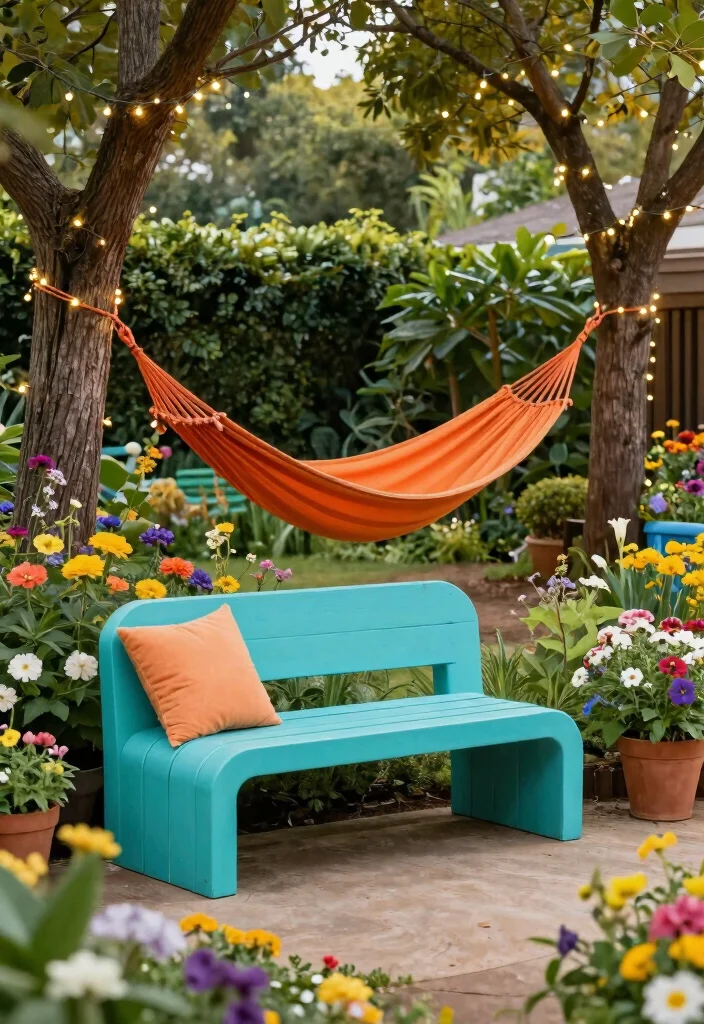 18 Whimsical Front Yard Ideas With Playful Details 6 18 Whimsical Front Yard Ideas With Playful Details - 6. Playful Garden Furniture 1