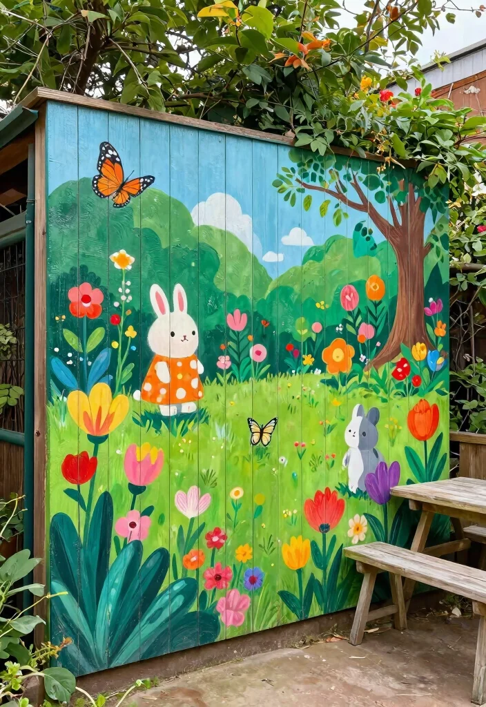 18 Whimsical Front Yard Ideas With Playful Details 8 18 Whimsical Front Yard Ideas With Playful Details - 8. Artistic Outdoor Murals 1