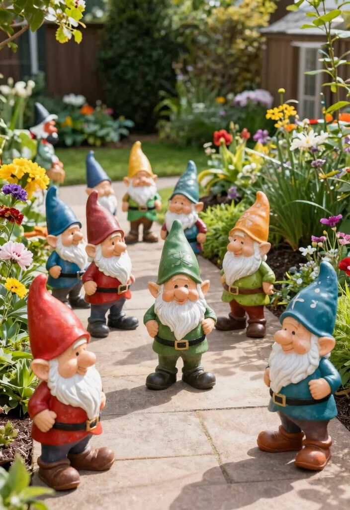 18 Whimsical Front Yard Ideas With Playful Details 9 18 Whimsical Front Yard Ideas With Playful Details - 9. Garden Gnome Parade 1