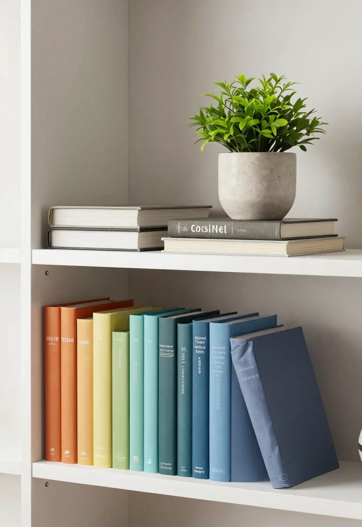12 Bookshelf Decoration Ideas That Don't Collect Dust - 1. Stack Books Vertically and Horizontally 1