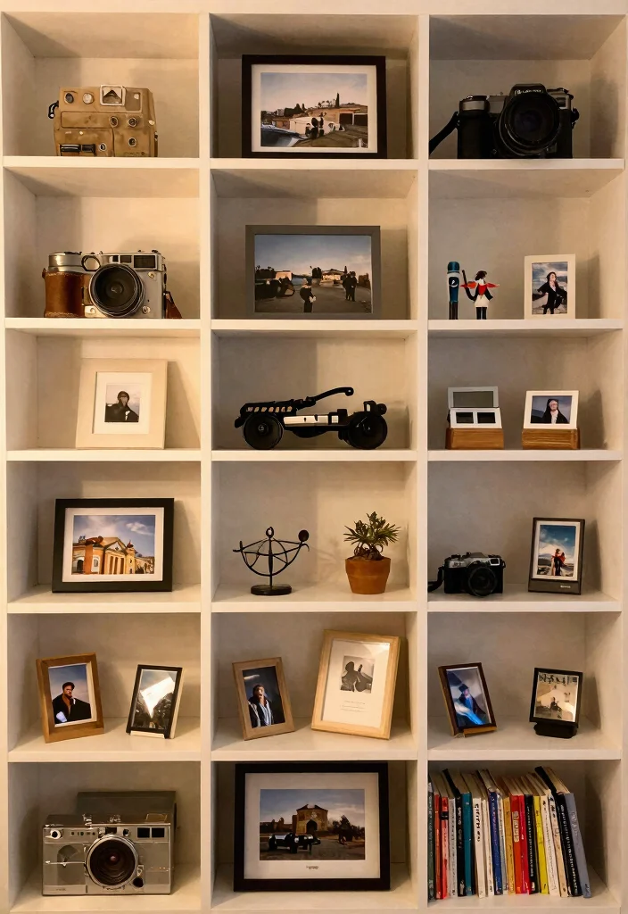 12 Bookshelf Decoration Ideas That Don't Collect Dust - 11. Keep It Personal with Curated Items 1