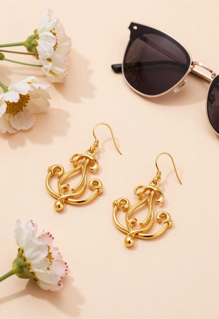 12 Gold Chandelier Earrings for Everyday Wear - 10. Twisted Gold Chandeliers 1