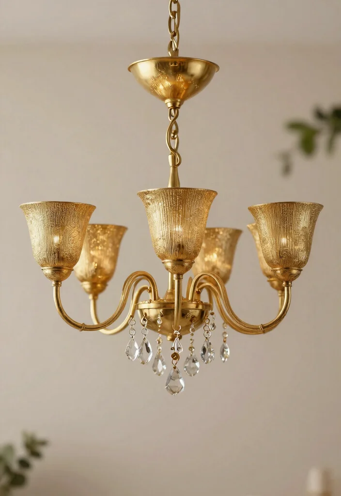 12 Gold Chandelier Earrings for Everyday Wear - 12. Textured Gold Chandeliers 1