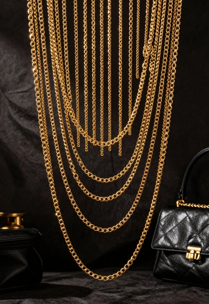 12 Gold Chandelier Earrings for Everyday Wear - 9. Layered Gold Chain Chandeliers 1