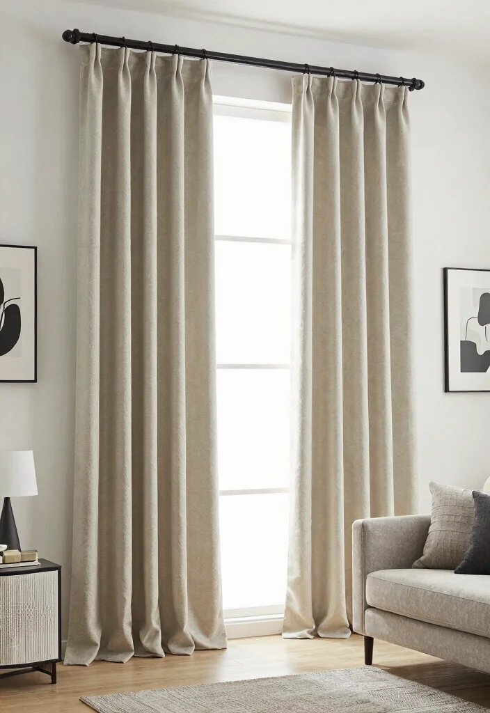 12 Minimalist Curtains Living Room Designs That Block Light - 12. Custom Curtain Solutions 1