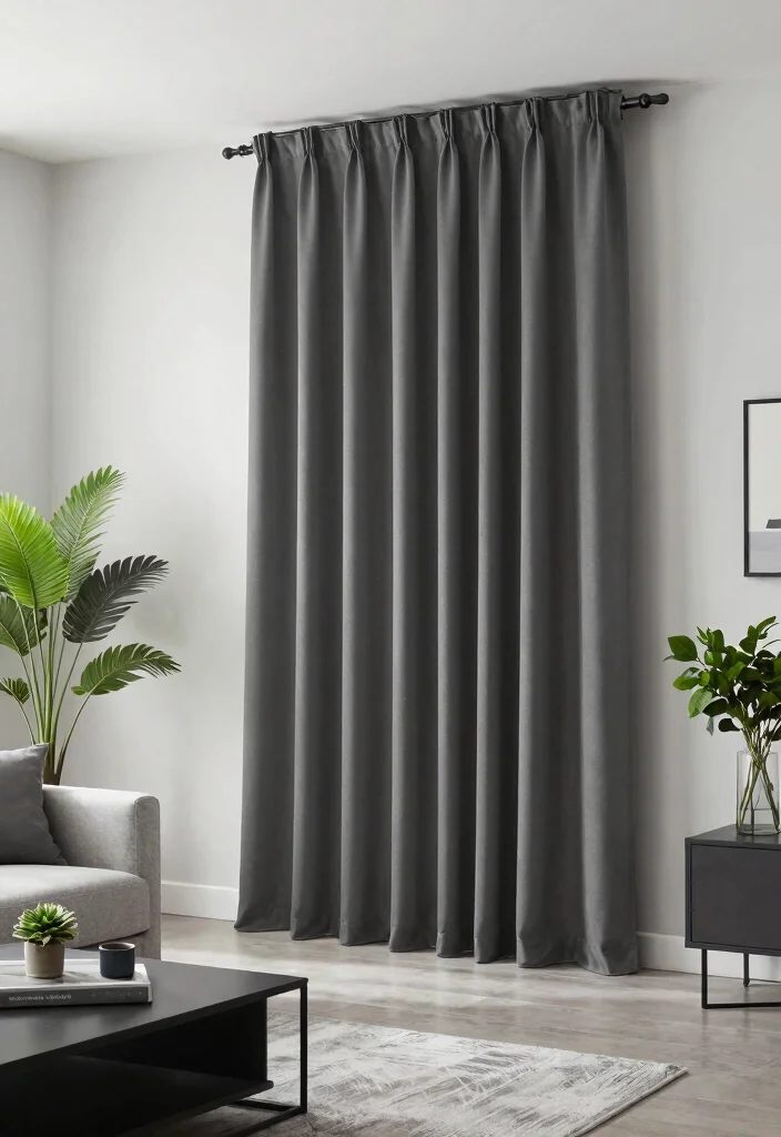 12 Modern Living Room Curtains for Minimalist Spaces - 10. Minimalist Blackout Curtains 1