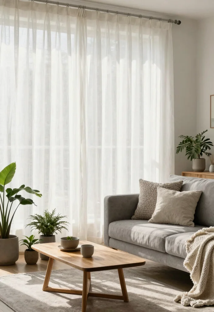 12 Modern Living Room Curtains for Minimalist Spaces - 2. Natural Cotton Canvas Curtains 1