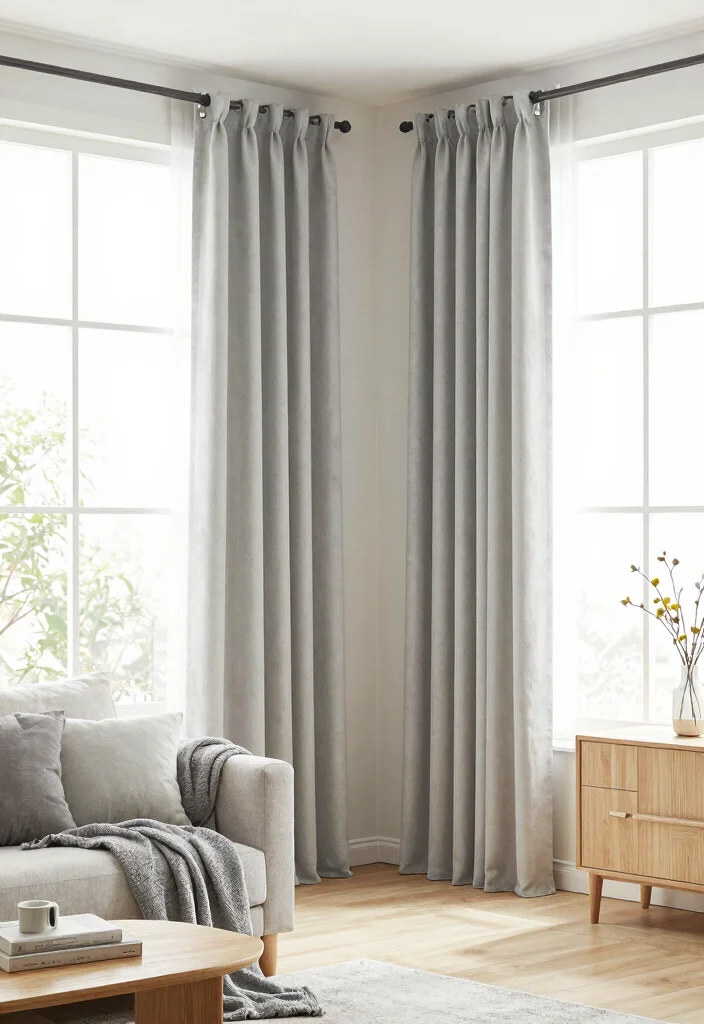 12 Modern Living Room Curtains for Minimalist Spaces - 6. Eco-Friendly Polyester Curtains 1