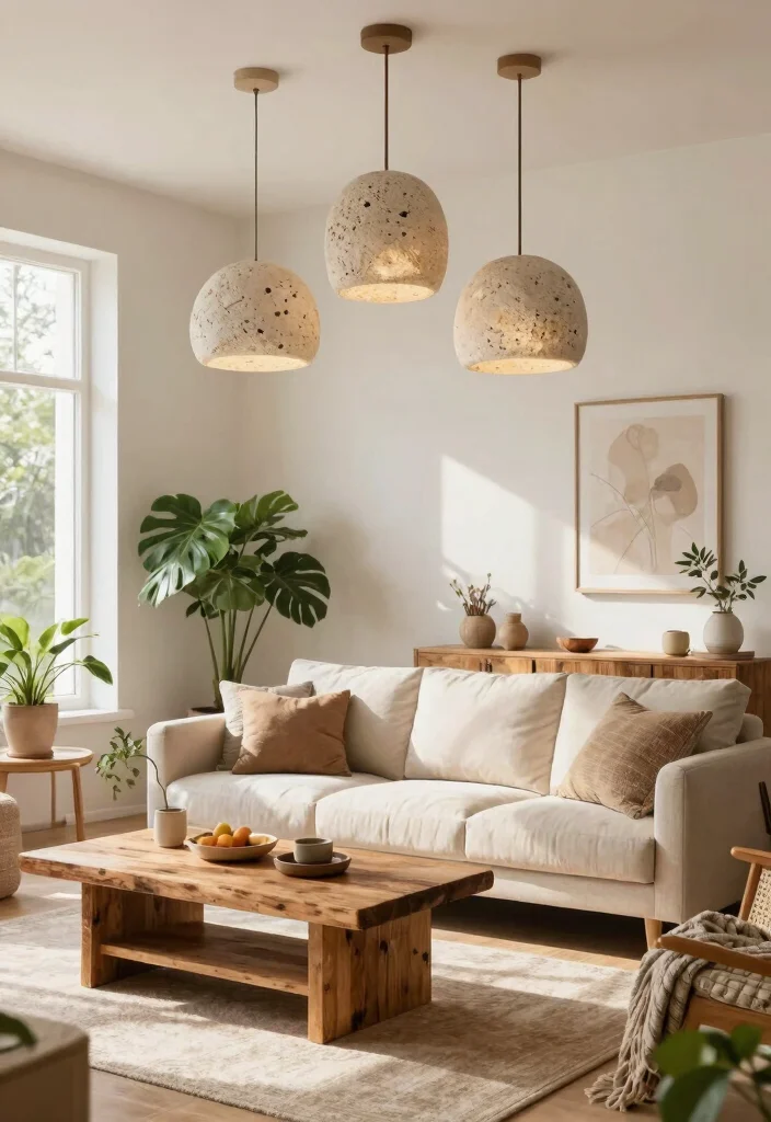 12 Stone Pendant Light Ideas That Add Weight Without Dark Corners - 12. Eco-Friendly Stone Lighting 1