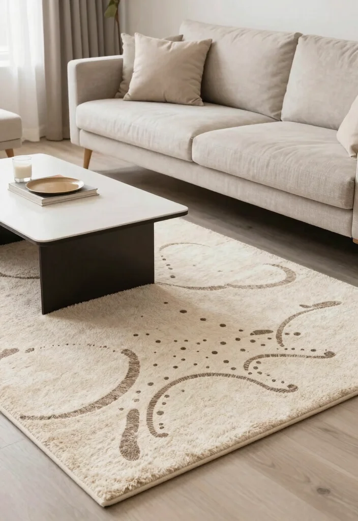 14 Animal Print Rug Living Room Ideas That Don't Overwhelm the Space - 11. Minimalist Animal Print Accents 1