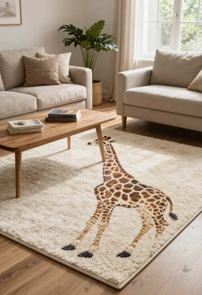 14 Animal Print Rug Living Room Ideas That Don't Overwhelm the Space - 5. Sustainable Wool Rugs in Classic Animal Prints 1