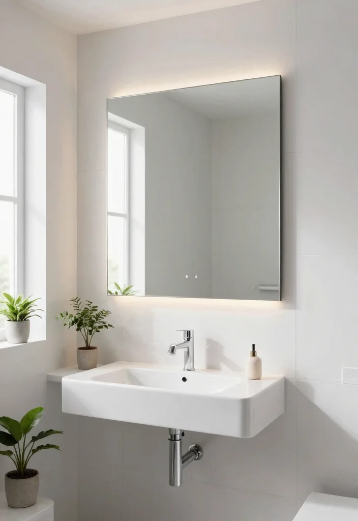 14 Bathroom Vanity Mirror Ideas That Fit Above Any Sink Width - 1. Frameless Elegance 1