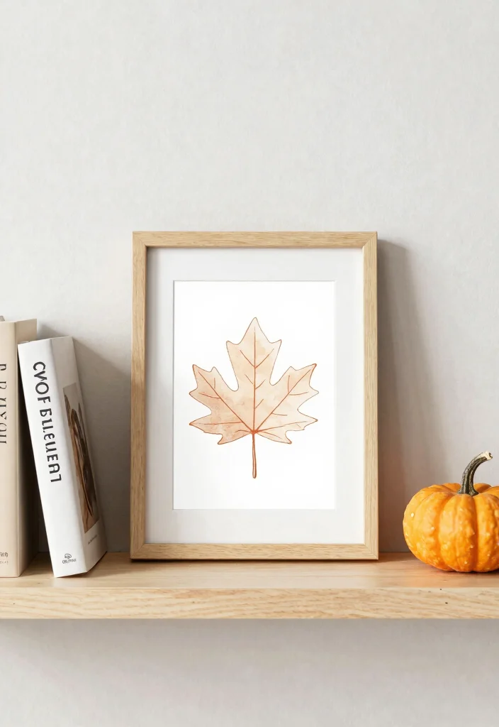 14 Fall Shelf Decor Ideas That Don't Look Cluttered or Seasonal - 10. Simple Artwork 1