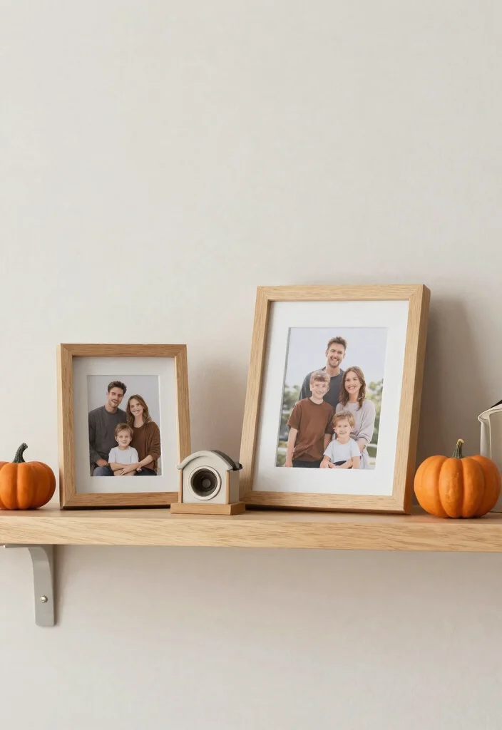 14 Fall Shelf Decor Ideas That Don't Look Cluttered or Seasonal - 14. Personal Touches 1