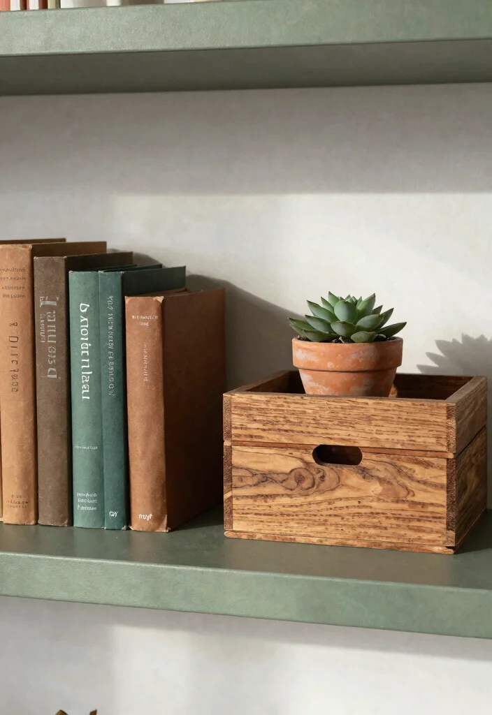 14 Fall Shelf Decor Ideas That Don't Look Cluttered or Seasonal - 2. Earthy Color Palette 1