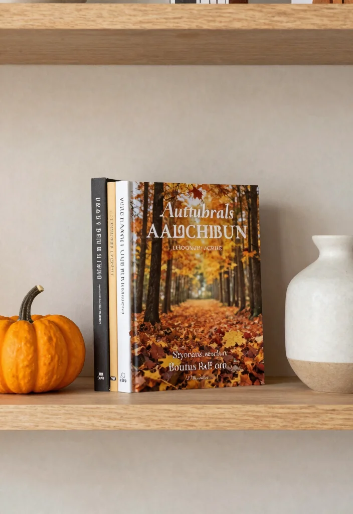 14 Fall Shelf Decor Ideas That Don't Look Cluttered or Seasonal - 7. Seasonal Cookbooks 1