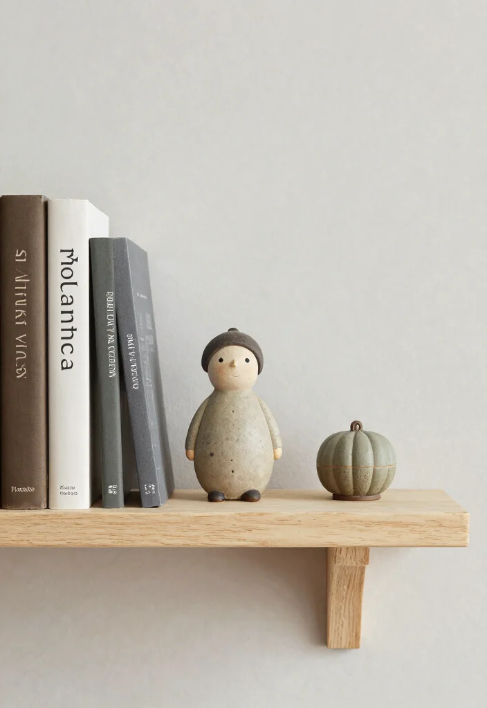 14 Fall Shelf Decor Ideas That Don't Look Cluttered or Seasonal - 9. Whimsical Accents 1