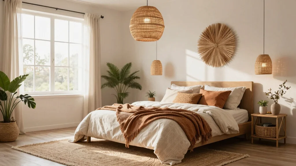14 Rattan Pendant Light Bedroom Ideas That Soften Harsh Overhead Light