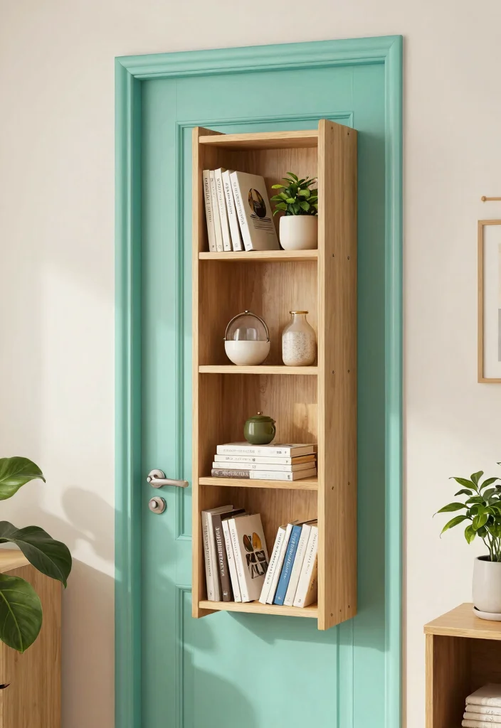 14 Small Bookshelf Ideas for Apartments With No Wall Space - 11. Over-the-Door Bookshelves 1