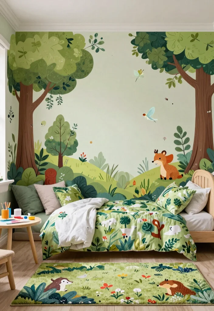 14 Wall Decor Stickers That Peel Off Clean for Renters - 3. Magical Forest 1
