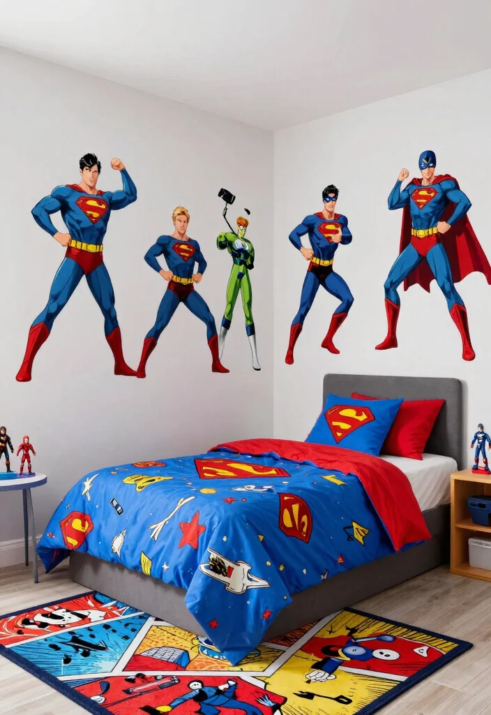 14 Wall Decor Stickers That Peel Off Clean for Renters - 5. Superhero Headquarters 1