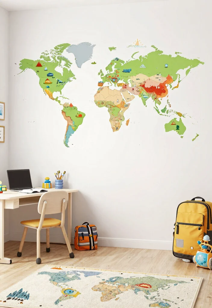 14 Wall Decor Stickers That Peel Off Clean for Renters - 9. Adventure Maps 1
