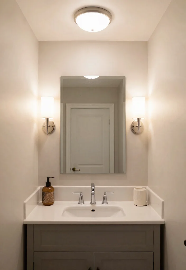 15 Bathroom Mirror Light Ideas That Eliminate Shadows - 13. Layered Lighting Techniques 1