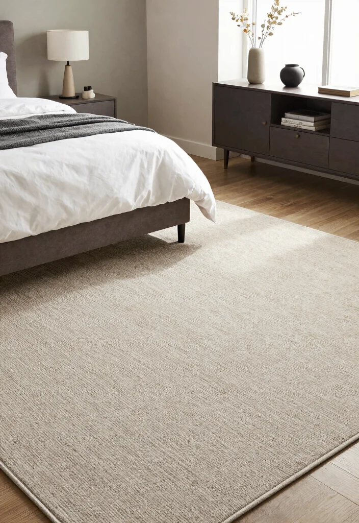 15 Carpet Ideas for Bedrooms That Stay Clean Under the Bed - 15. Easy-to-Clean Carpets 1