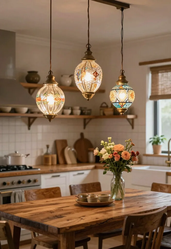 15 Glass Pendant Lamp Ideas That Brighten Dark Kitchens - 9. Handmade Artisan Pieces 1
