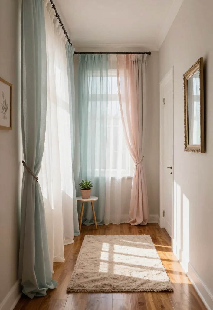 15 Hall Curtains Ideas That Add Privacy Without Blocking Light - 1. Sheer Elegance 1