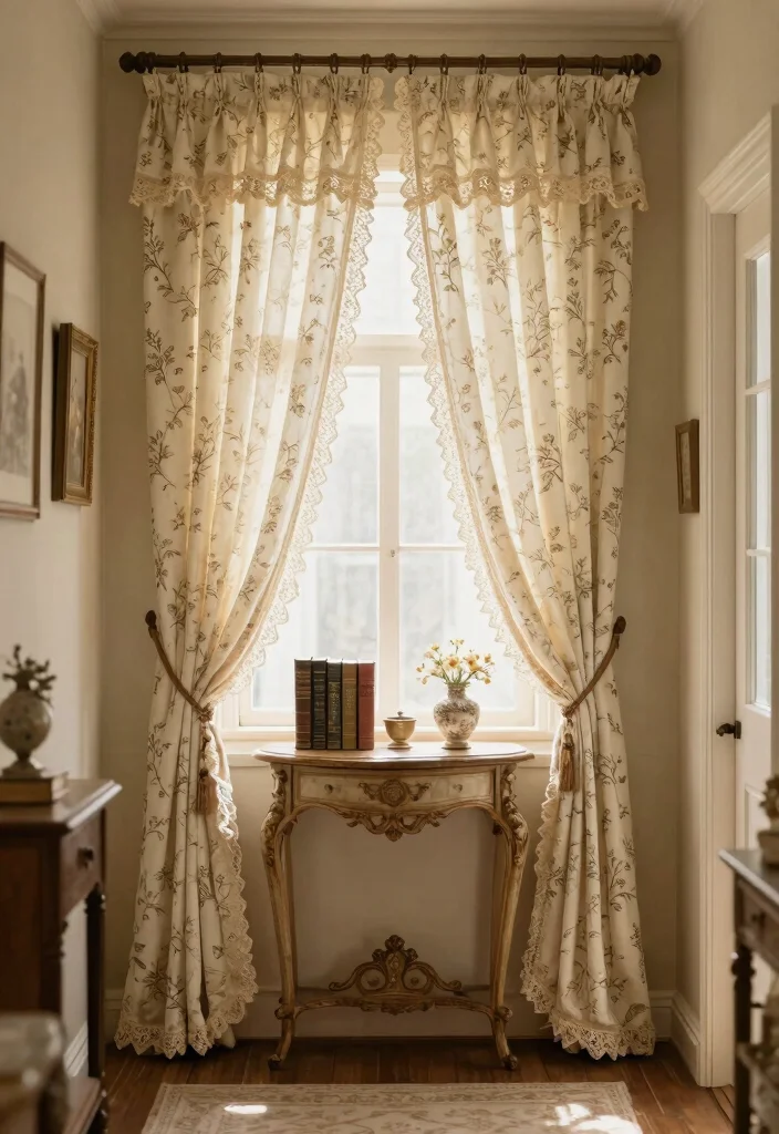 15 Hall Curtains Ideas That Add Privacy Without Blocking Light - 13. Vintage Revival 1