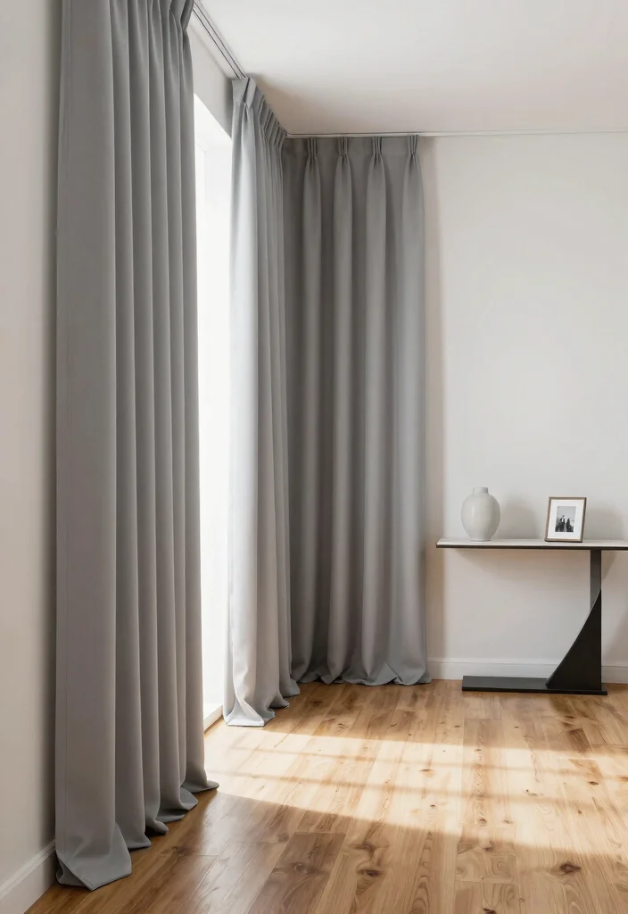 15 Hall Curtains Ideas That Add Privacy Without Blocking Light - 5. Minimalist Designs 1
