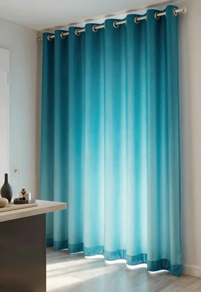 15 Hall Curtains Ideas That Add Privacy Without Blocking Light - 6. Colorful Ombre 1