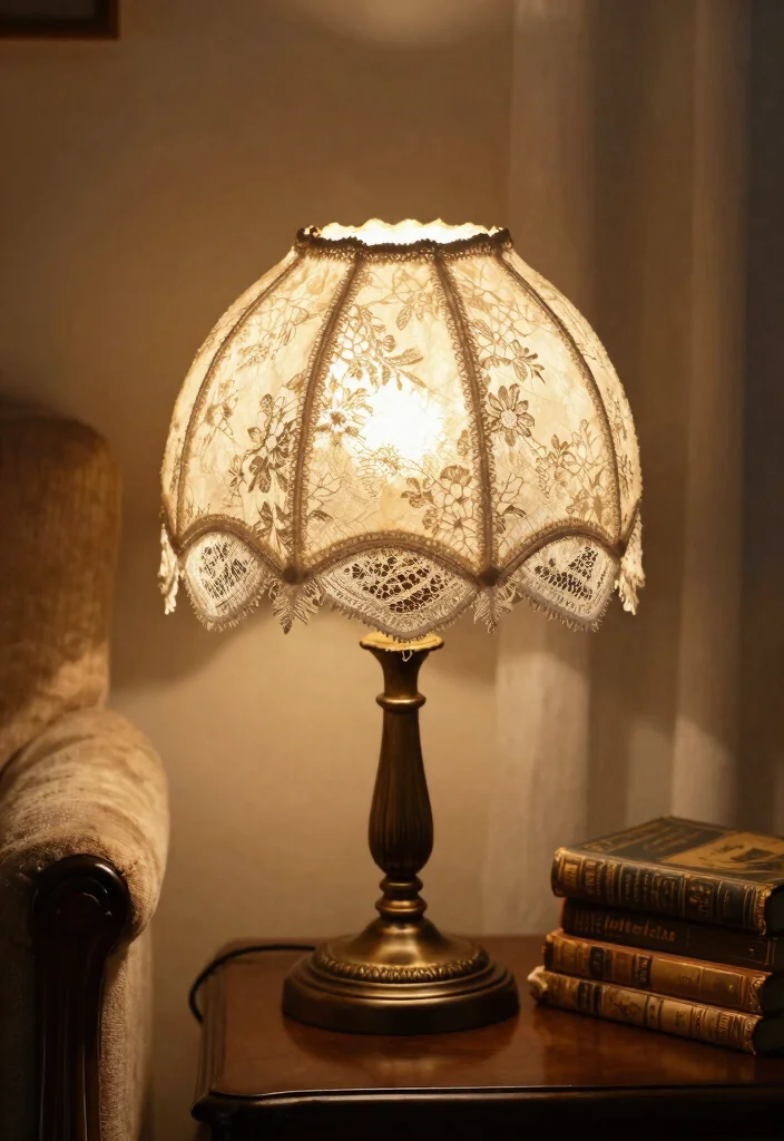 15 Lamp Shade Ideas That Update Any Outdated Fixture - 2. Lace Overlay Shades 1