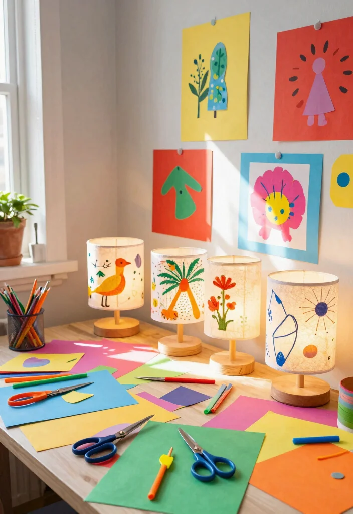 15 Lamp Shade Ideas That Update Any Outdated Fixture - 5. Craft Paper Shades 1